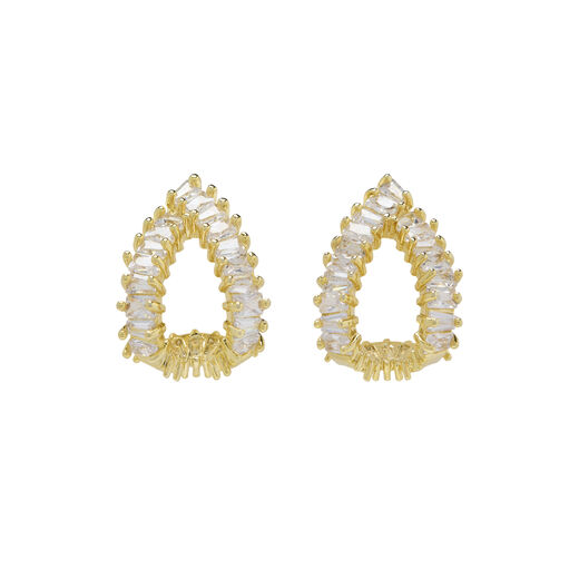 Crystal teardrop stud earrings